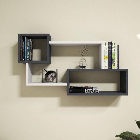 Wall Shelf Afro - White, Anhtracite White
Anthracite Hanah Home Wall Shelf Afro - White, Anhtracite White
Anthracite
