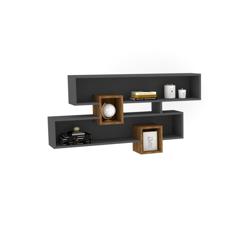Wall Shelf Karen - Walnut, Anhtacite Walnut
Anthracite