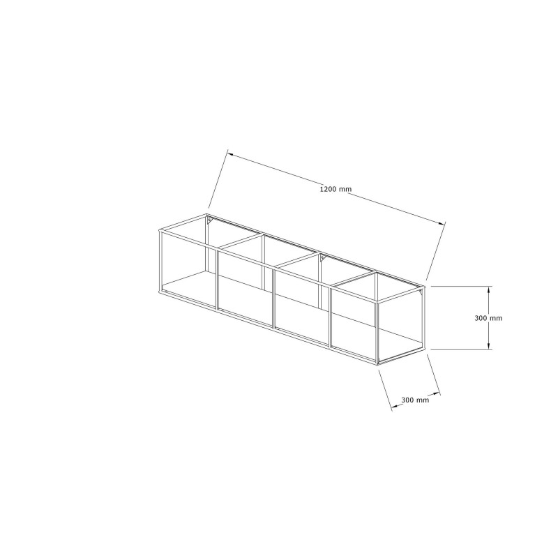 Wall Shelf Miray Walnut
Black