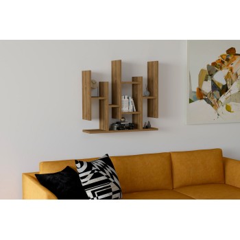 Wall Shelf Flower - Walnut Walnut