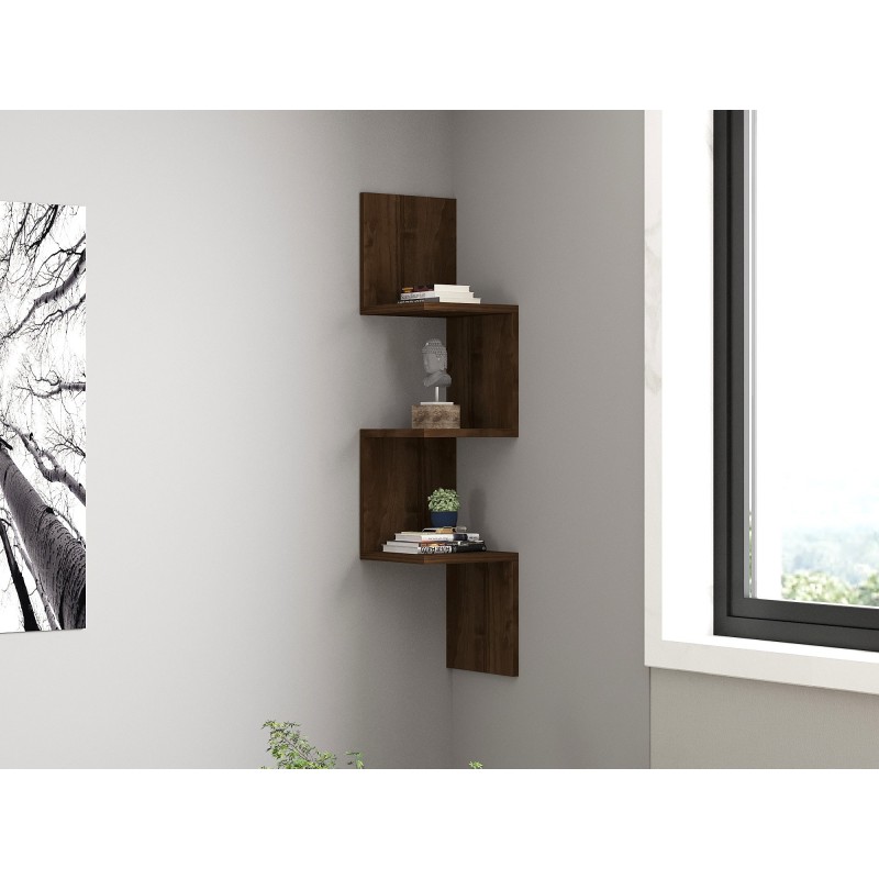 Hanah Home Wall Shelf Zikzak - Walnut Walnut