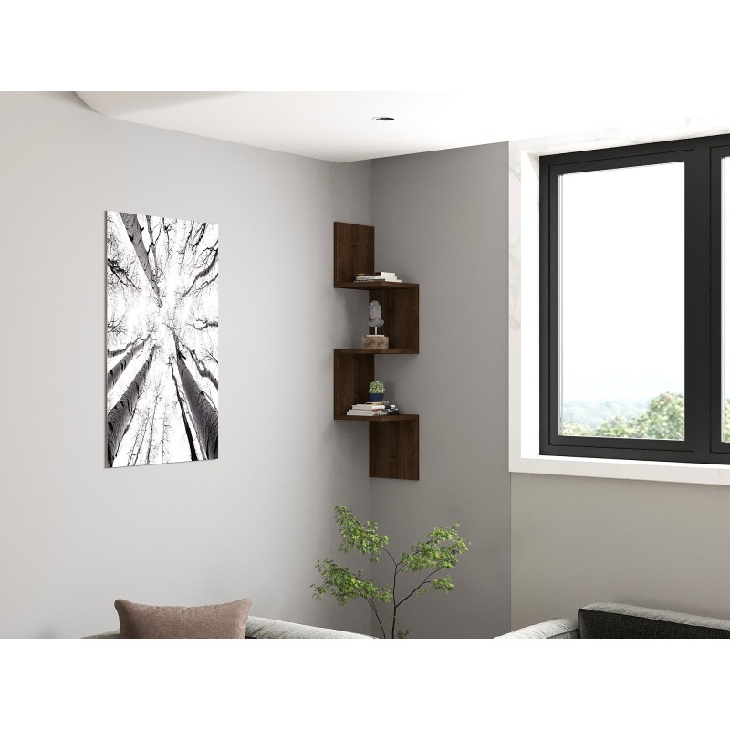 Hanah Home Wall Shelf Zikzak - Walnut Walnut