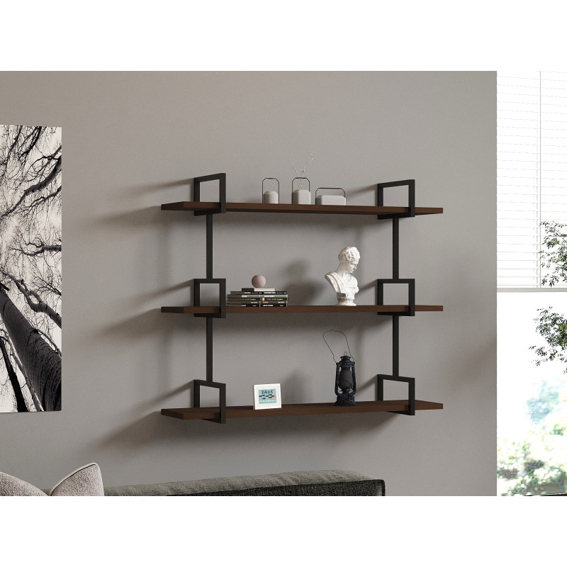 Hanah Home Wall Shelf Uras - Walnut Walnut