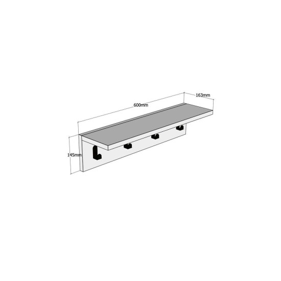 Wall Shelf Ayla - Walnut Walnut