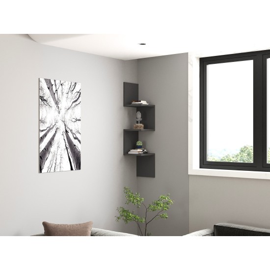 Wall Shelf Zikzak - Anthracite Anthracite Wall Shelf Zikzak - Anthracite Anthracite