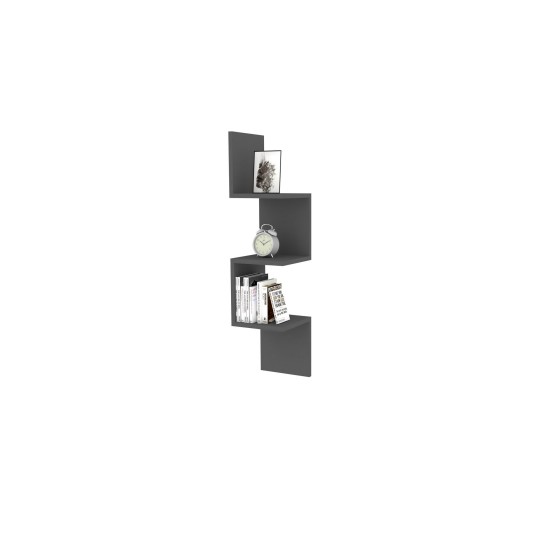 Wall Shelf Zikzak - Anthracite Anthracite Wall Shelf Zikzak - Anthracite Anthracite