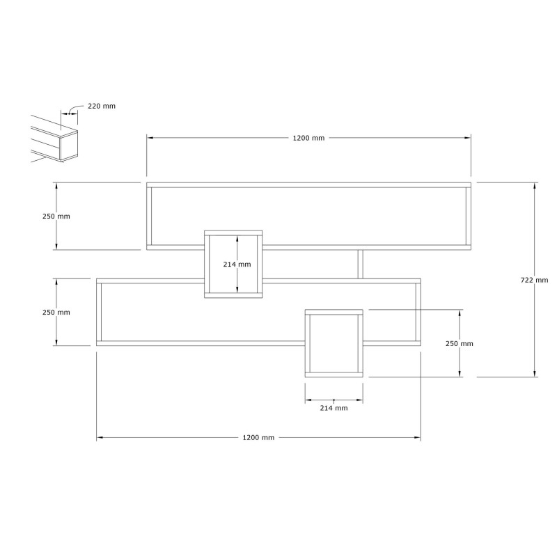 Hanah Home Wall Shelf Karen Sapphire
Anthracite
