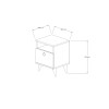 Nightstand Barlo - Sapphire Sapphire