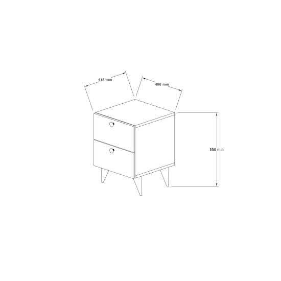Nightstand Kada - Walnut v2 Walnut