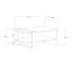 Coffee Table Gaye - Walnut, White Walnut
White