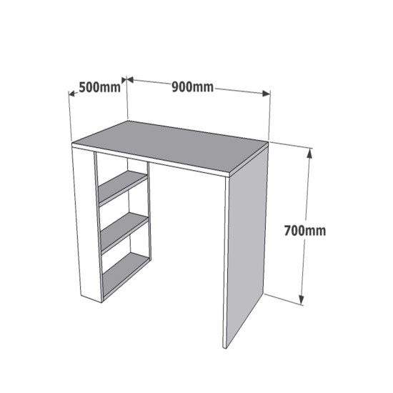 Study Desk Cool White Study Desk Cool White