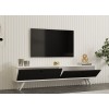 Έπιπλο Τηλεόρασης Alberi - Χρώμα Λευκό Ανθρακί - 160x 25x35εκ