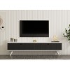 Έπιπλο Τηλεόρασης Alberi - Χρώμα Λευκό Ανθρακί - 160x 25x35εκ