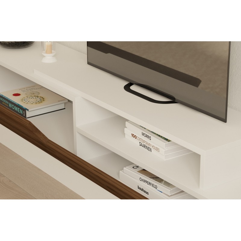 TV Unit Elda - White, Walnut White
Walnut