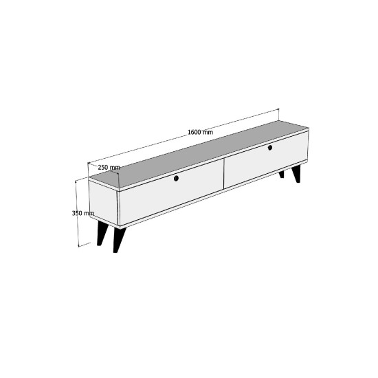 TV Stand Paris - White, Walnut White
walnut