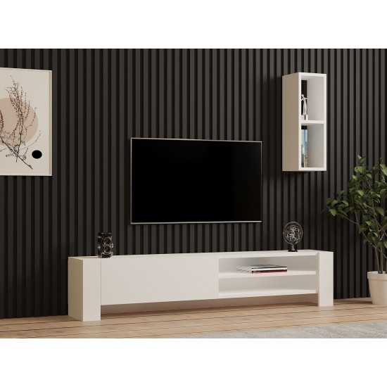 TV Unit Naz - White White TV Unit Naz - White White
