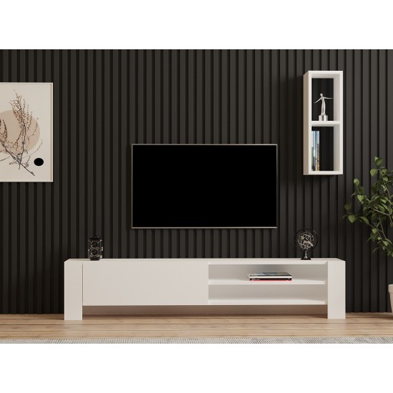 TV Unit Naz - White White TV Unit Naz - White White