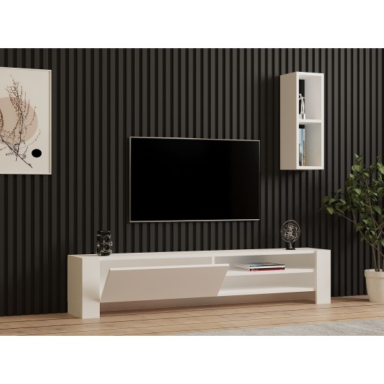 TV Unit Naz - White White TV Unit Naz - White White