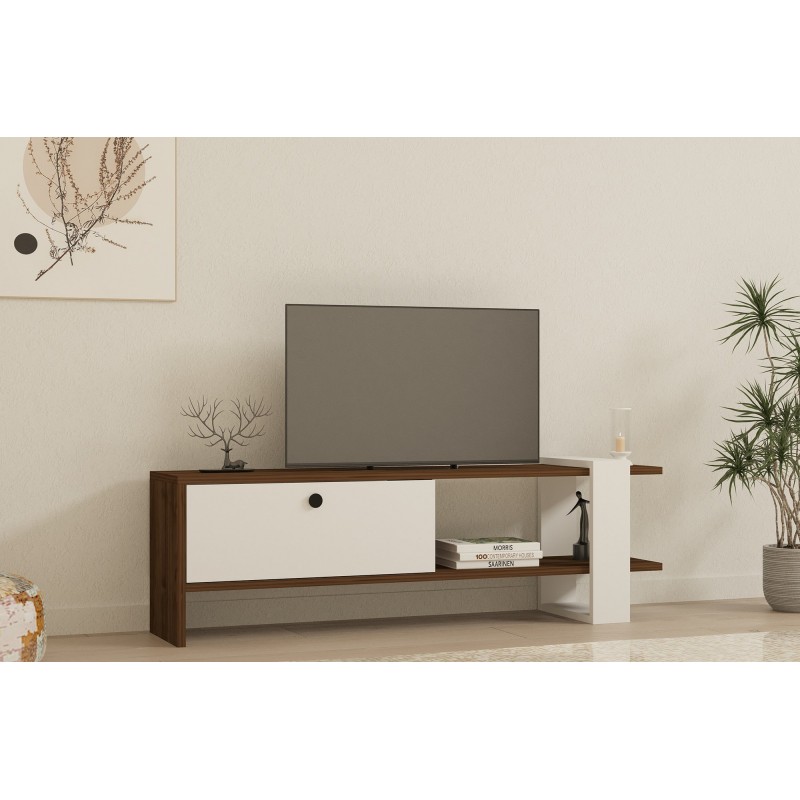 Hanah Home TV Stand Gaye - Walnut, White Walnut
White