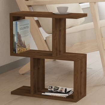 Βοηθητικό Τραπέζι Zet - Χρώμα Καρυδιά - 45x17x51,4εκ