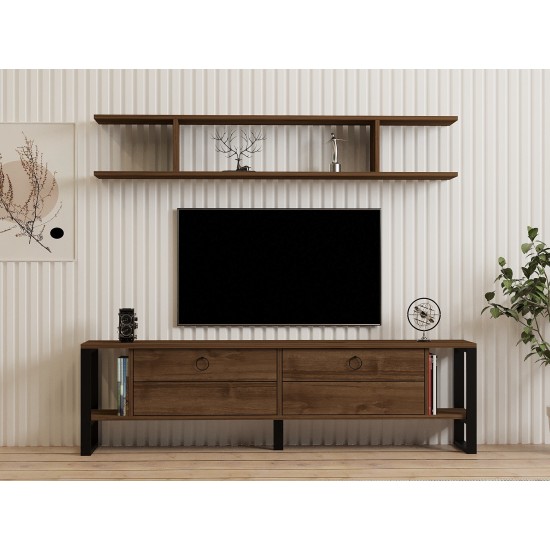 TV Unit Melis - Lydia Walnut TV Unit Melis - Lydia Walnut