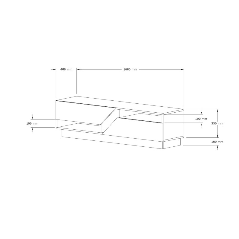 TV Stand Koza Walnut
White
