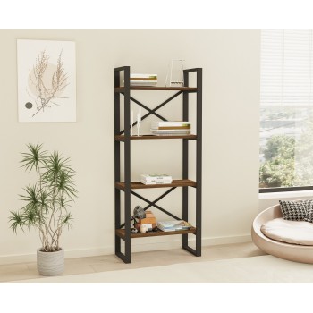 Βιβλιοθήκη - Alaro - Χρώμα Καρυδί - 150x32x150εκ