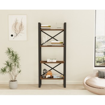 Βιβλιοθήκη - Alaro - Χρώμα Καρυδί - 150x32x150εκ