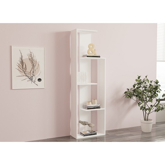 Βιβλιοθήκη - Wand - Χρώμα White - 50x20x160εκ Βιβλιοθήκη - Wand - Χρώμα White - 50x20x160εκ