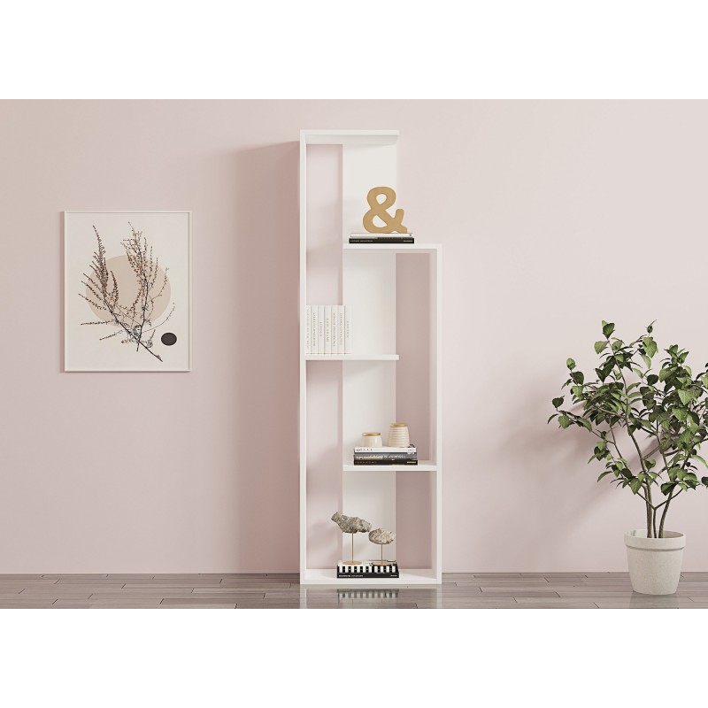 Βιβλιοθήκη - Wand - Χρώμα White - 50x20x160εκ