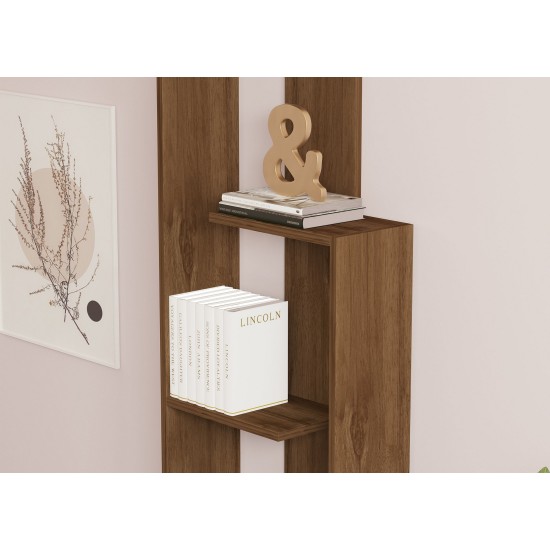 Βιβλιοθήκη - Wand - Χρώμα Καρυδί - 50x20x160εκ Βιβλιοθήκη - Wand - Χρώμα Καρυδί - 50x20x160εκ