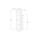 Βιβλιοθήκη - Wand - Χρώμα Καρυδί - 50x20x160εκ Βιβλιοθήκη - Wand - Χρώμα Καρυδί - 50x20x160εκ