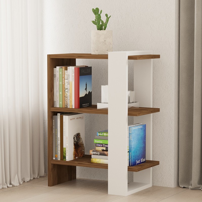 Bookshelf Gaye - Walnut, White Walnut
White