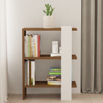Bookshelf Gaye - Walnut, White Walnut
White
