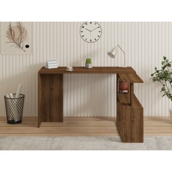 Study Desk Cayko - Walnut Walnut