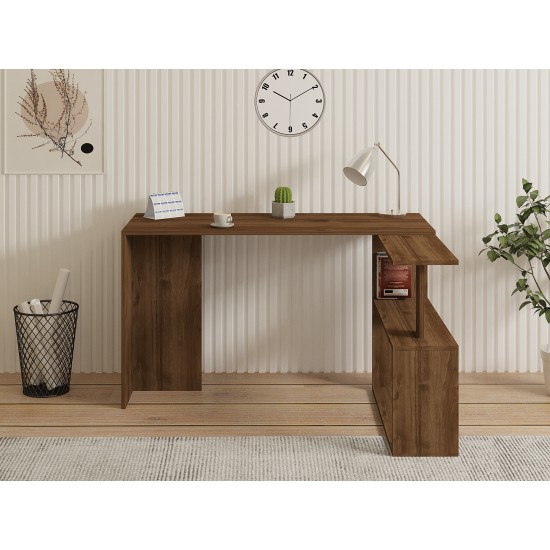 Study Desk Cayko - Walnut Walnut Study Desk Cayko - Walnut Walnut