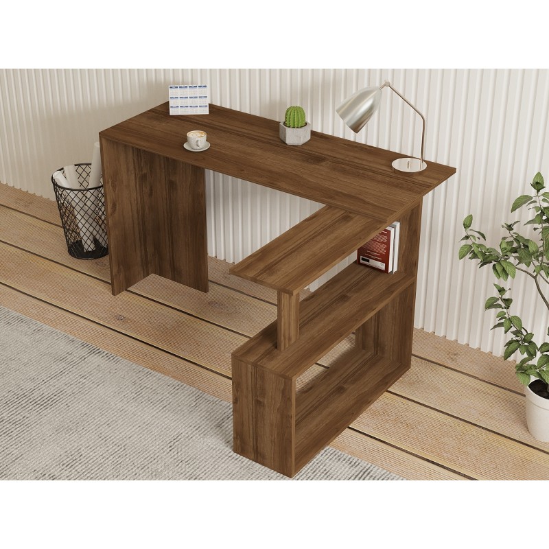 Study Desk Cayko - Walnut Walnut