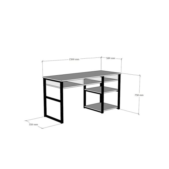 Study Desk Emro Walnut
Black Study Desk Emro Walnut
Black