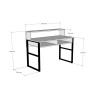 Study Desk Kemo Walnut
Black