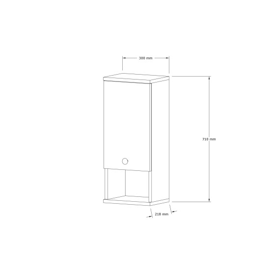 Ντουλάπι Μπάνιου - Mis - Χρώμα Λευκό - 30x21.8x71εκ