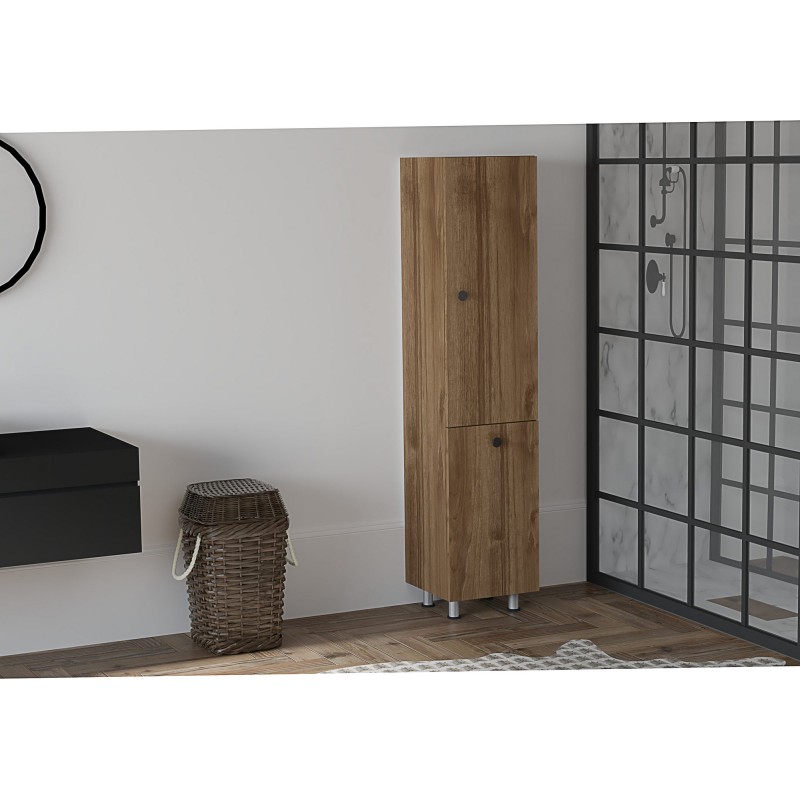 Ντουλάπι Μπάνιου - Lipa - Χρώμα Καρυδί - 35x31.9x154.8εκ