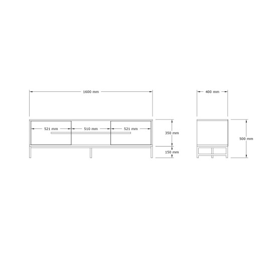 TV Stand Mono - White White TV Stand Mono - White White