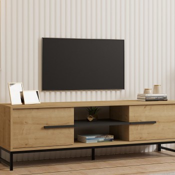 TV Stand Mono - Sapphire Oak Sapphire Oak