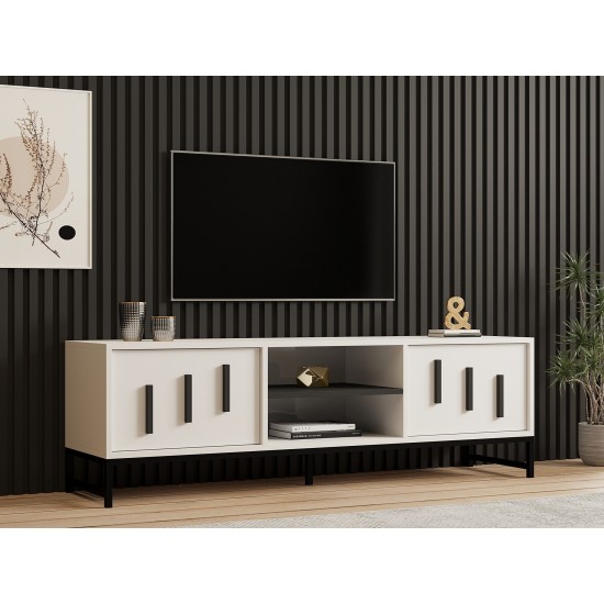 TV Stand Shape - White White TV Stand Shape - White White