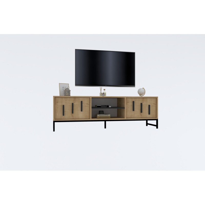 TV Stand Shape - Sapphire Oak Sapphire Oak