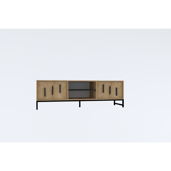 TV Stand Shape - Sapphire Oak Sapphire Oak TV Stand Shape - Sapphire Oak Sapphire Oak