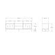 TV Stand Shape - Sapphire Oak Sapphire Oak TV Stand Shape - Sapphire Oak Sapphire Oak
