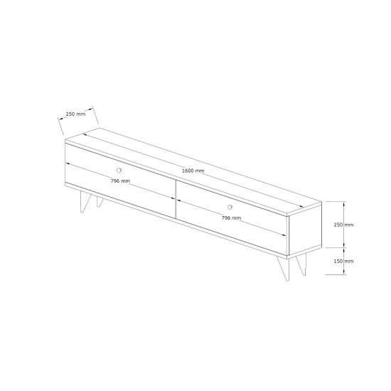TV Stand Paris - Walnut Walnut Hanah Home TV Stand Paris - Walnut Walnut
