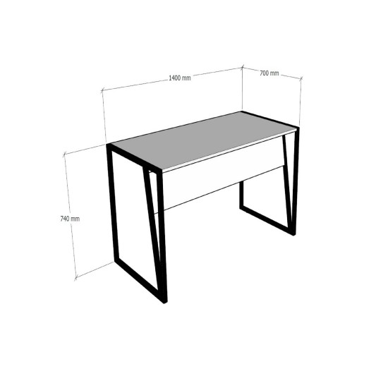 Study Desk Kemer - Walnut Walnut
Black Study Desk Kemer - Walnut Walnut
Black