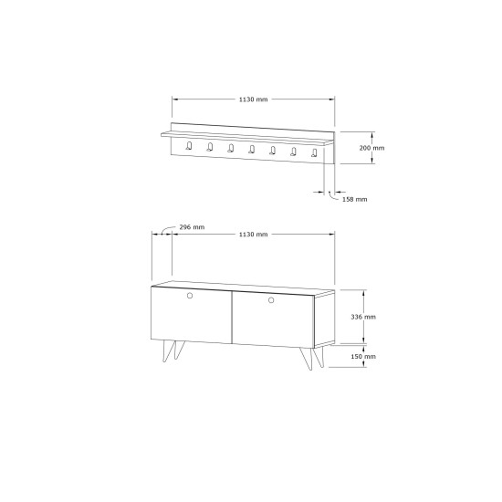 Hall Stand Rupa - Oak Oak